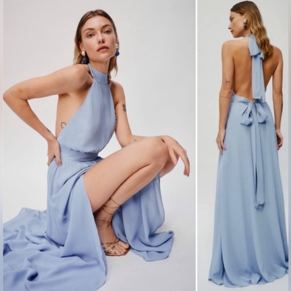 Reformation Andee maxi dress in Mineral blue